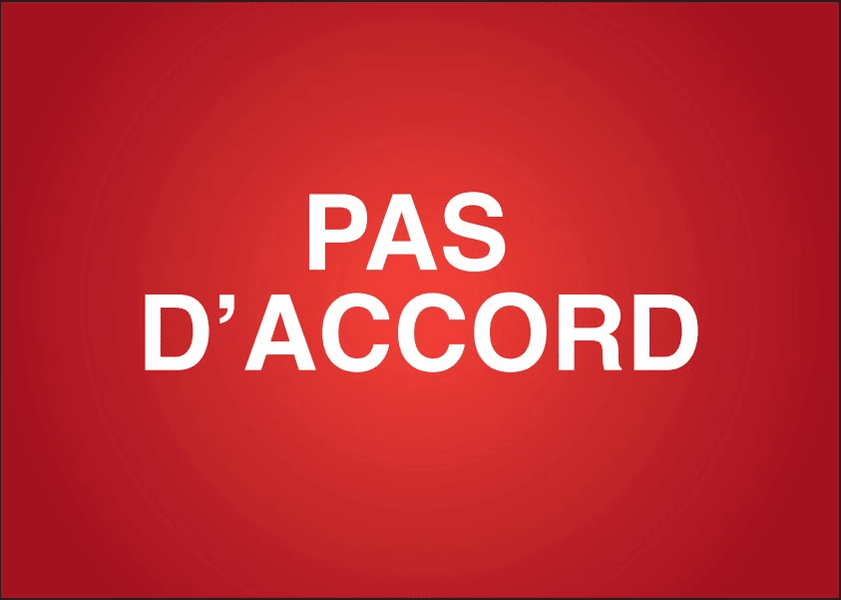 Carte PAS D'ACCORD